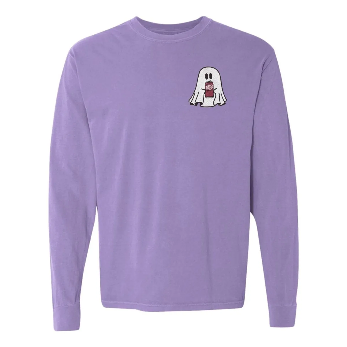 'Dr. Pepper Ghost' Embroidered Long Sleeve T-Shirt