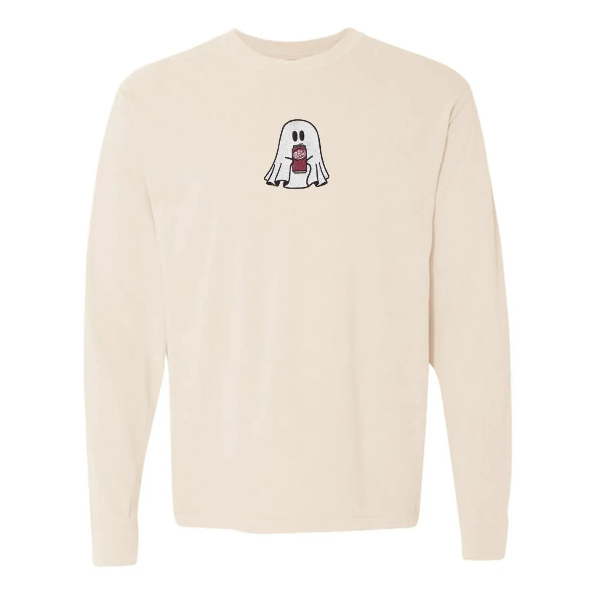'Dr. Pepper Ghost' Embroidered Long Sleeve T-Shirt