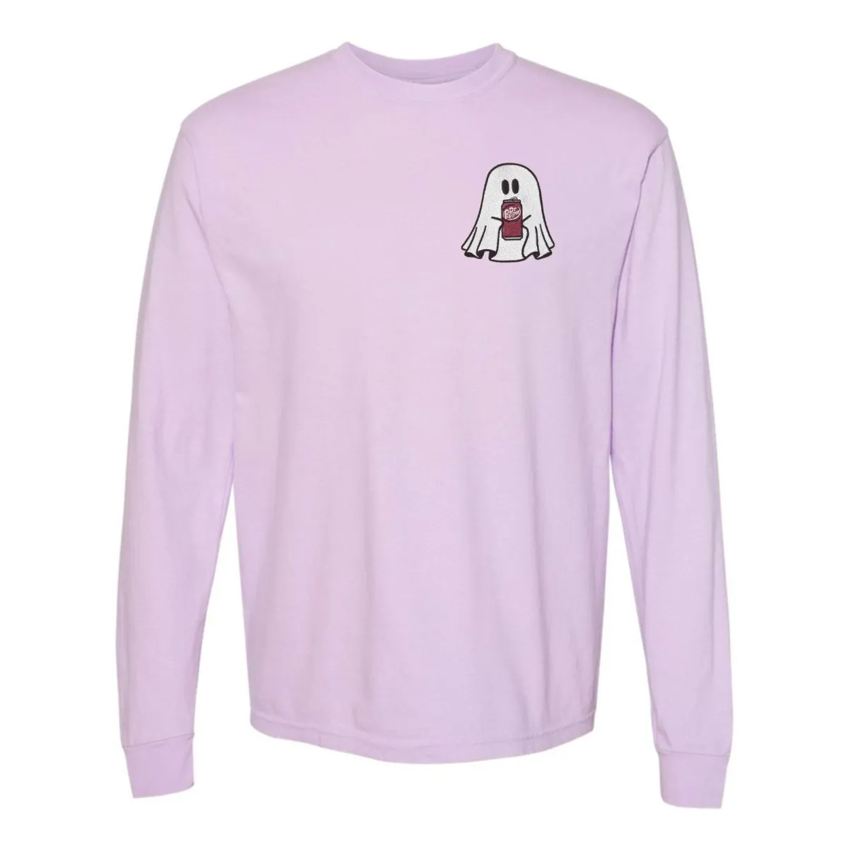 'Dr. Pepper Ghost' Embroidered Long Sleeve T-Shirt