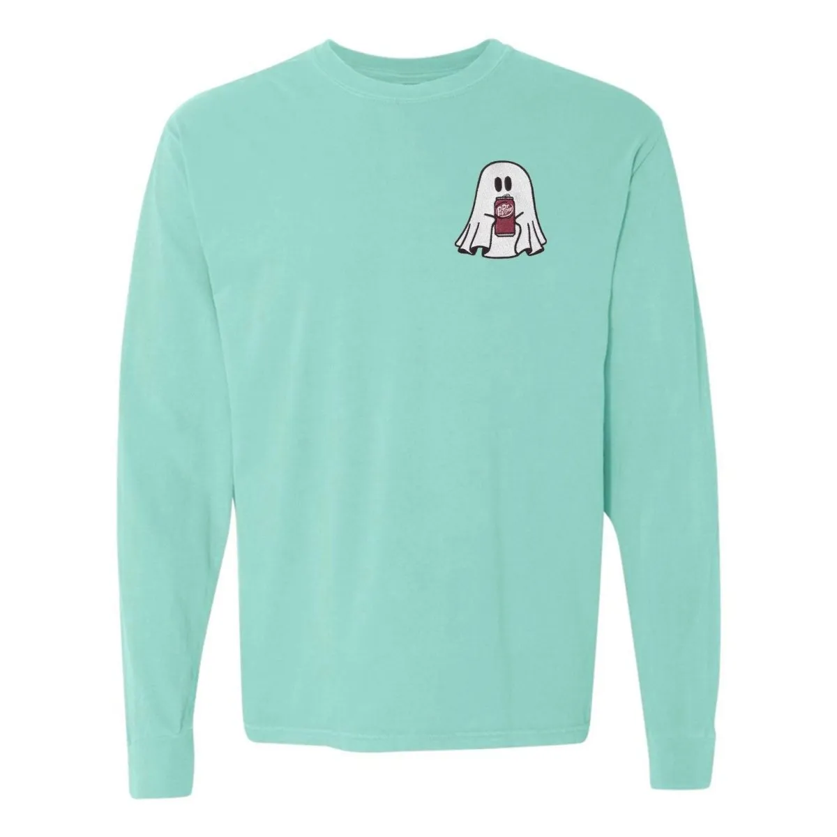 'Dr. Pepper Ghost' Embroidered Long Sleeve T-Shirt
