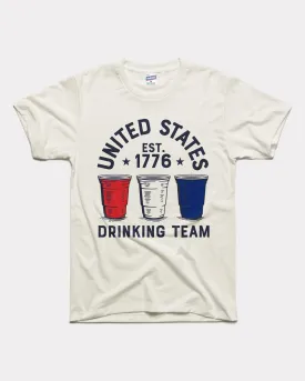 Drinking Cups Drinking Team Vintage White T-Shirt