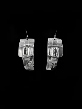 Earrings- T. Campbell, Silver, Live Edge Heads, Various Animals