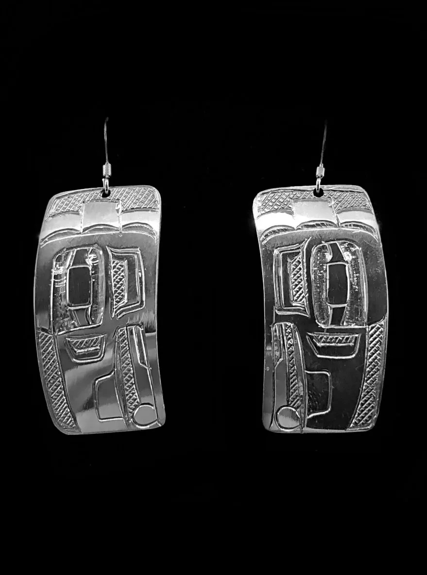 Earrings- T. Campbell, Silver, Live Edge Heads, Various Animals