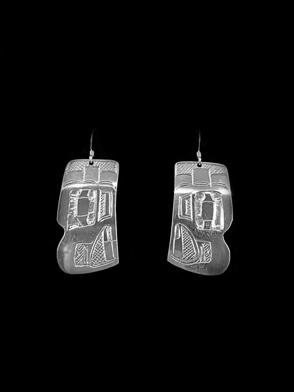 Earrings- T. Campbell, Silver, Live Edge Heads, Various Animals