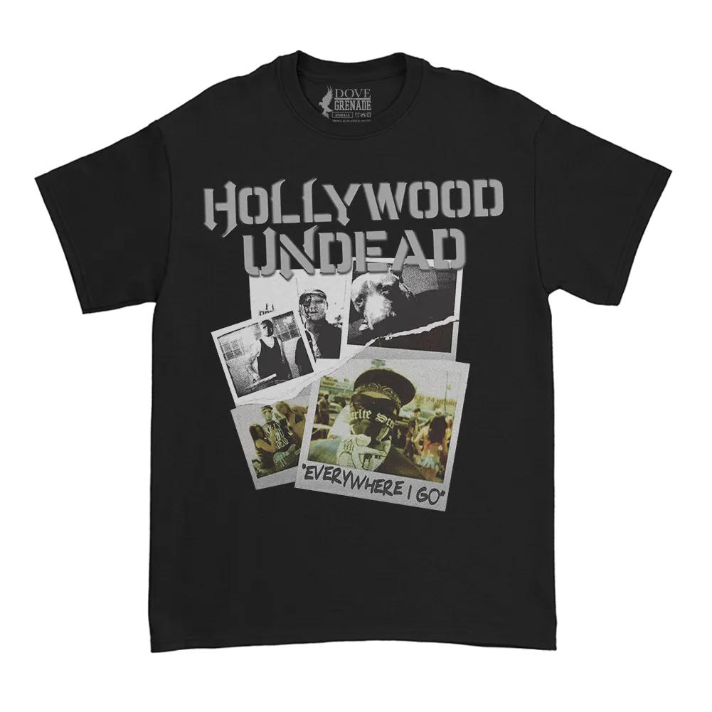 Everywhere I Go Black Tee