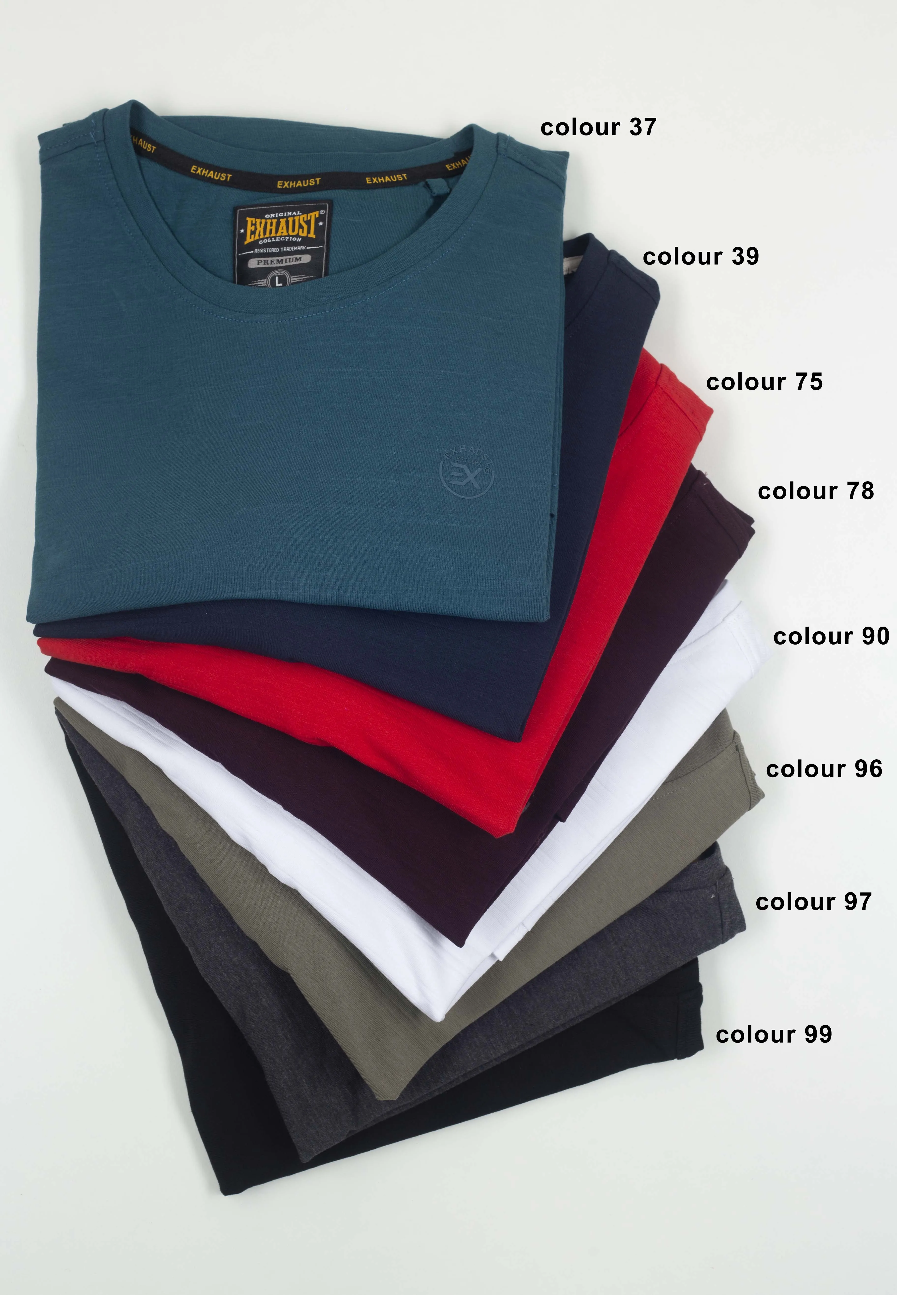 EXHAUST Lines Texture Short Sleeve Round Neck T-Shirt [Regular Fit] 1399