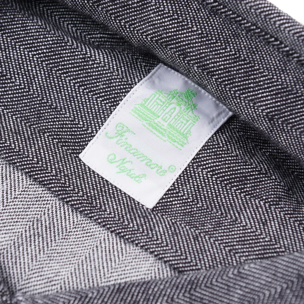Finamore Herringbone Twill Denim Shirt