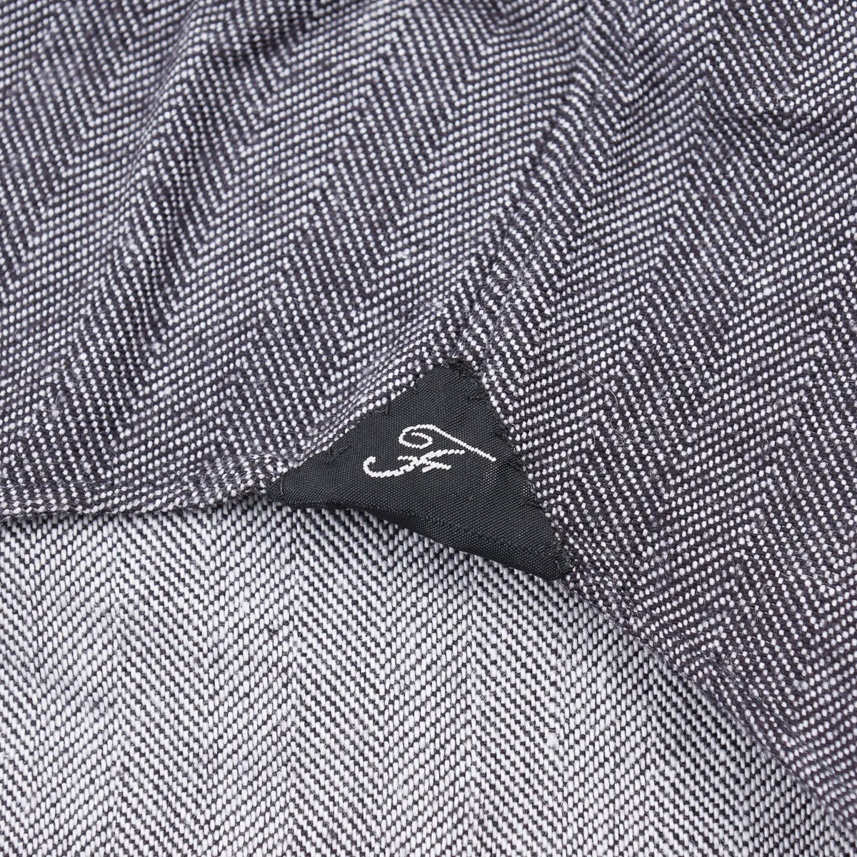 Finamore Herringbone Twill Denim Shirt