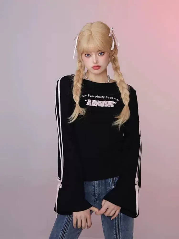 Flared sleeves backless t-shirt【s0000006360】