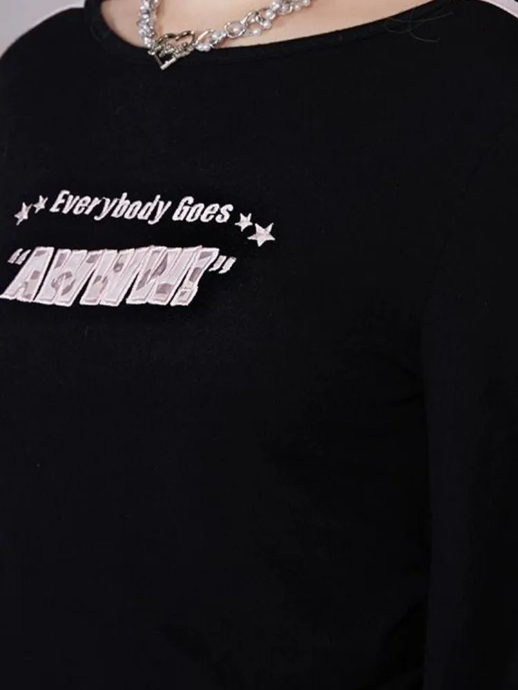 Flared sleeves backless t-shirt【s0000006360】