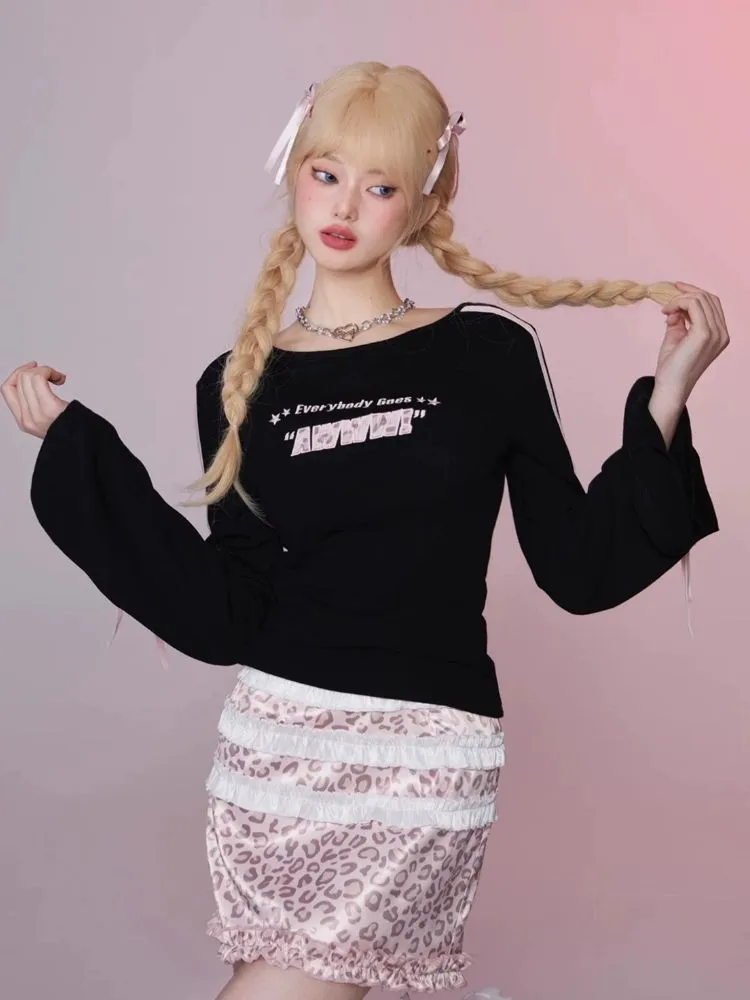 Flared sleeves backless t-shirt【s0000006360】