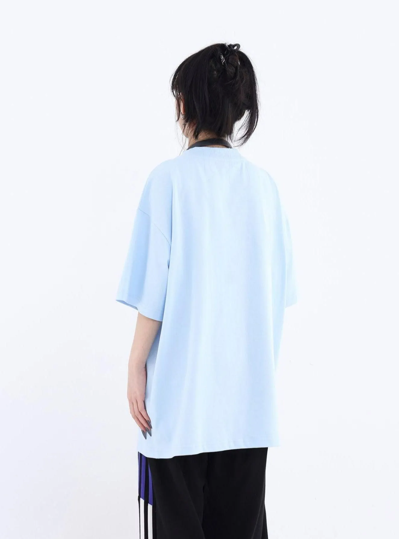 Fluffy Logo Embroidered T-Shirt