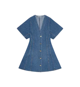 GANNI Light Jacquard Denim Mini Dress