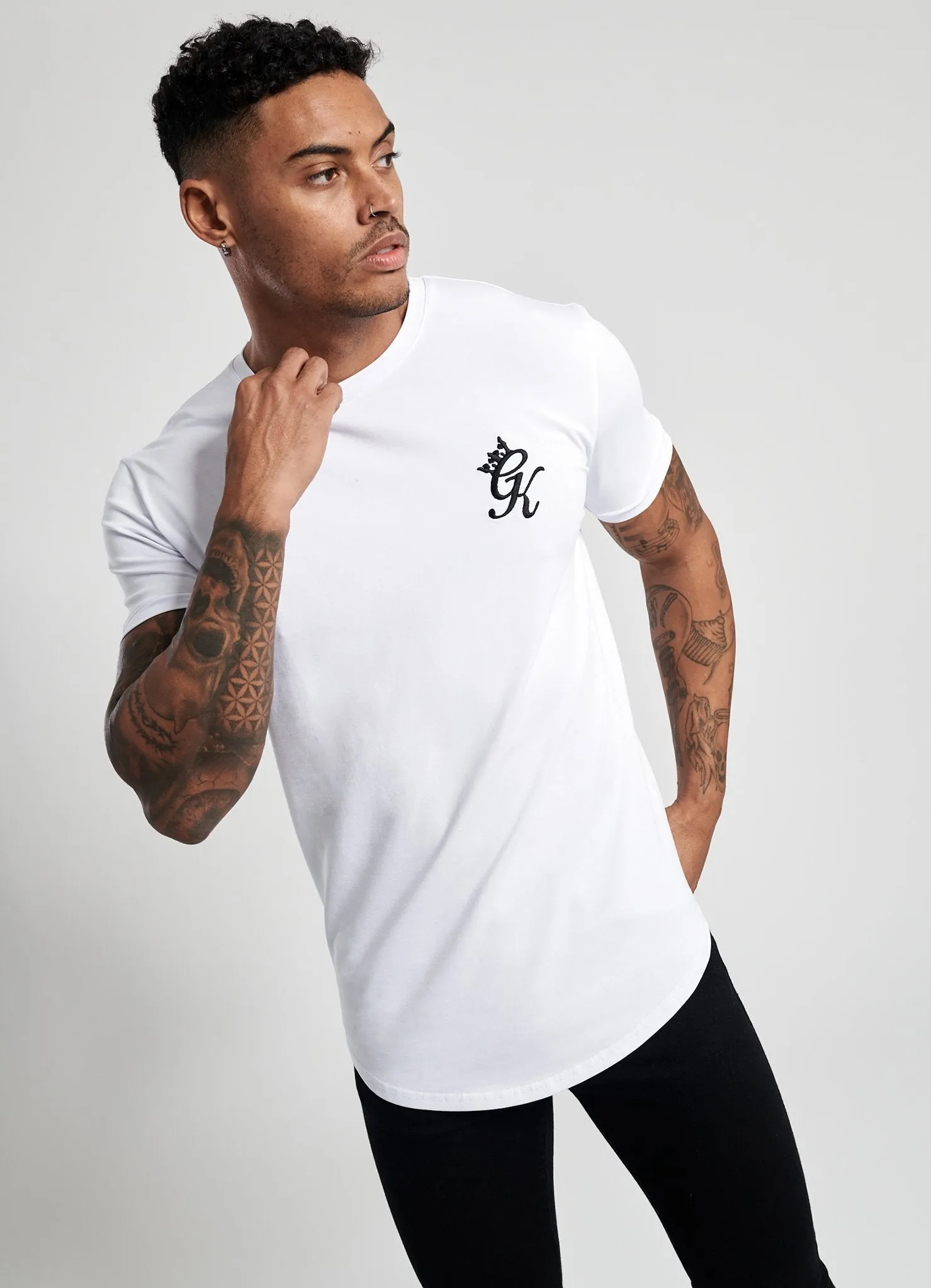 GK Basis Longline T-Shirt - White