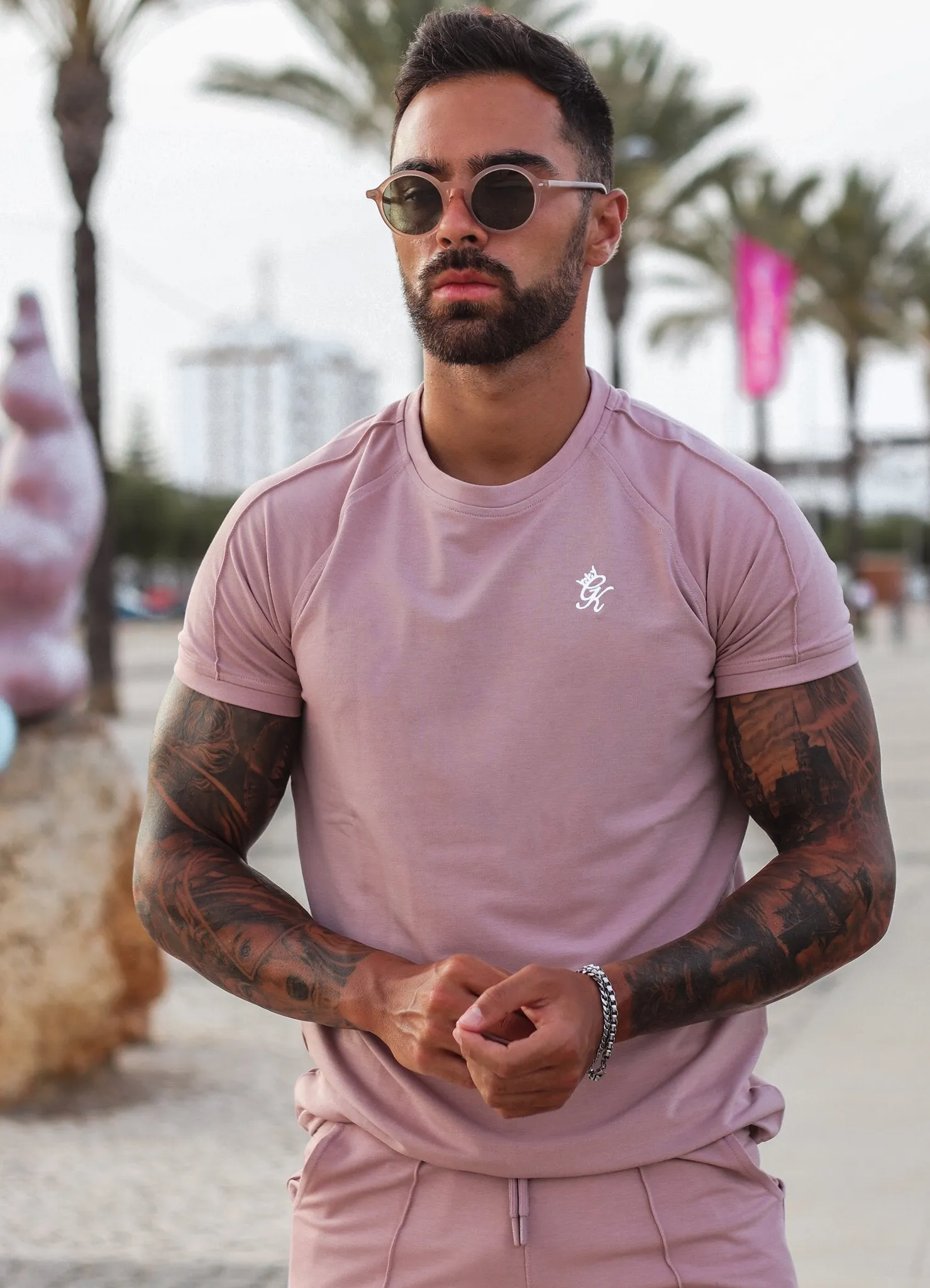 Gym King Signature T-Shirt - Dusky Pink