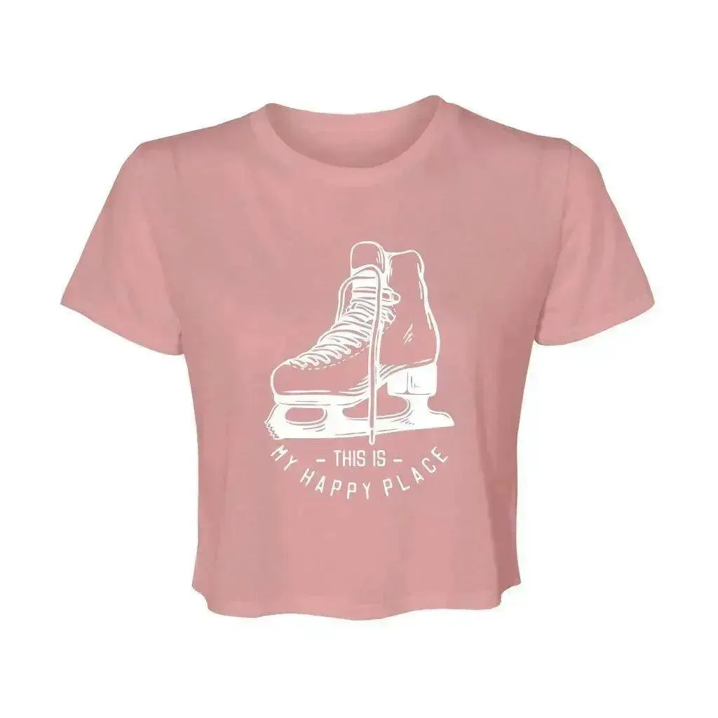Happy Place Women’s Flowy Cropped Tee