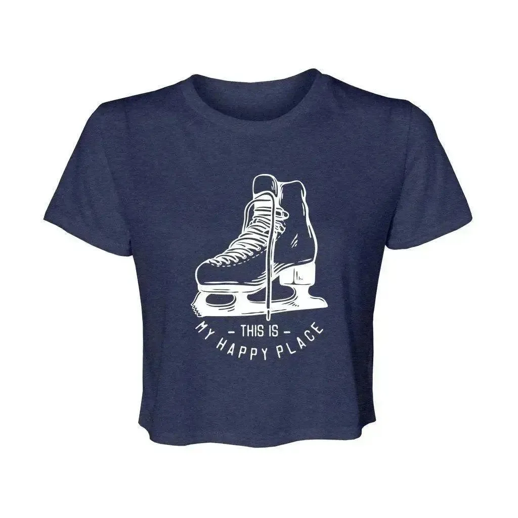 Happy Place Women’s Flowy Cropped Tee