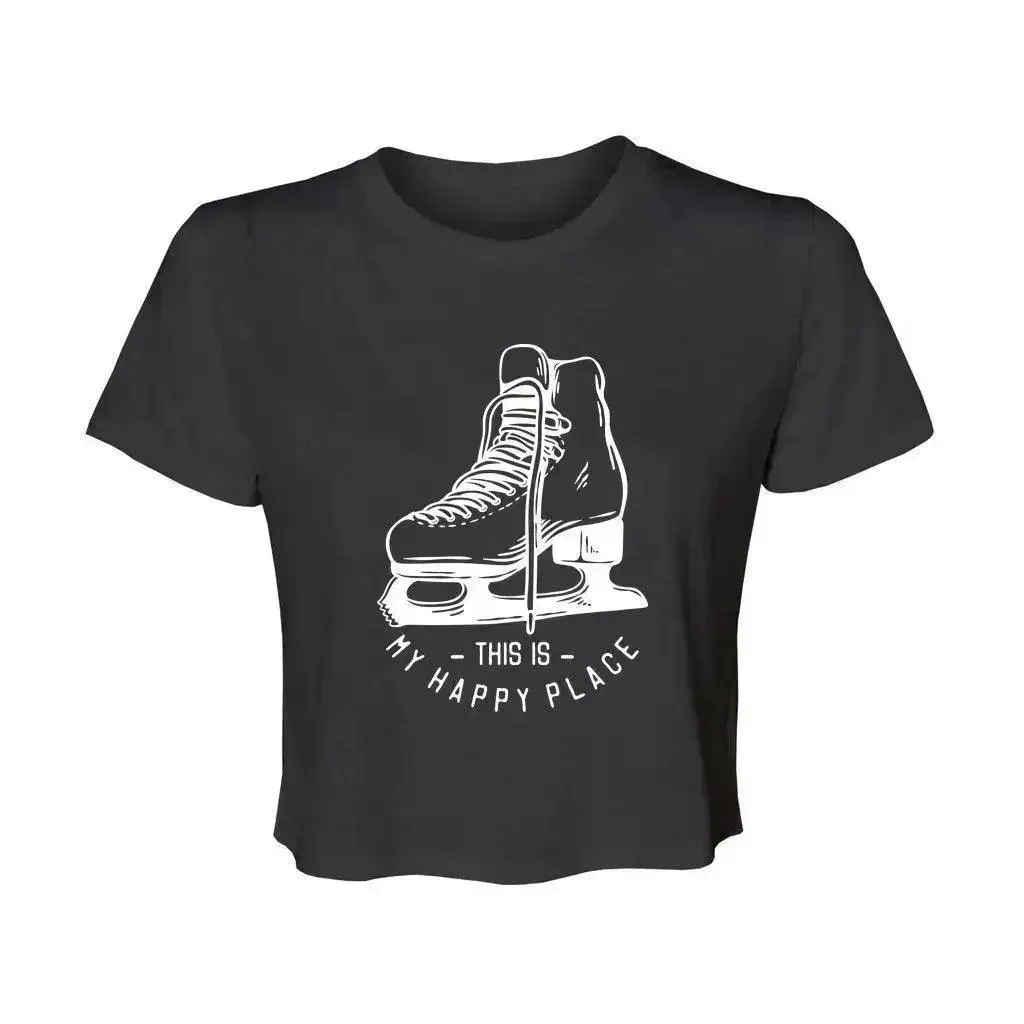 Happy Place Women’s Flowy Cropped Tee