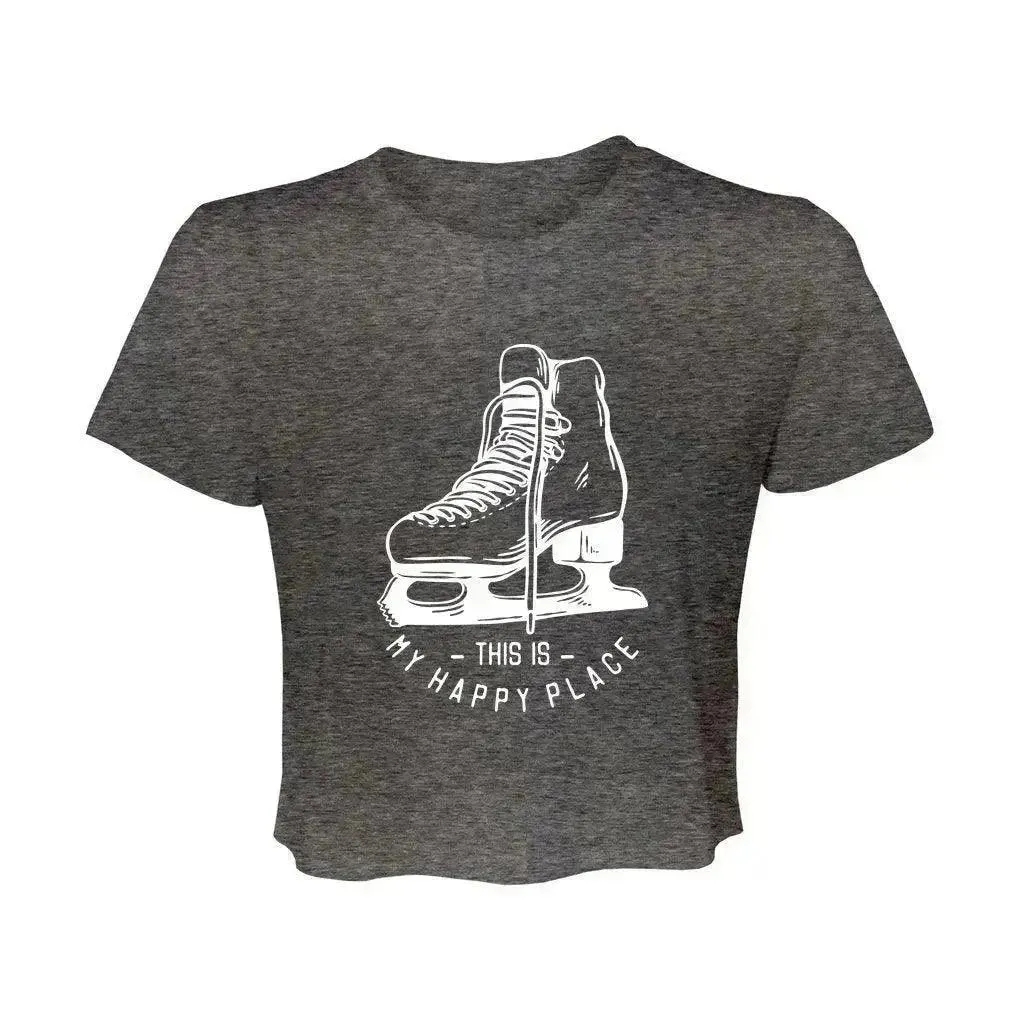Happy Place Women’s Flowy Cropped Tee