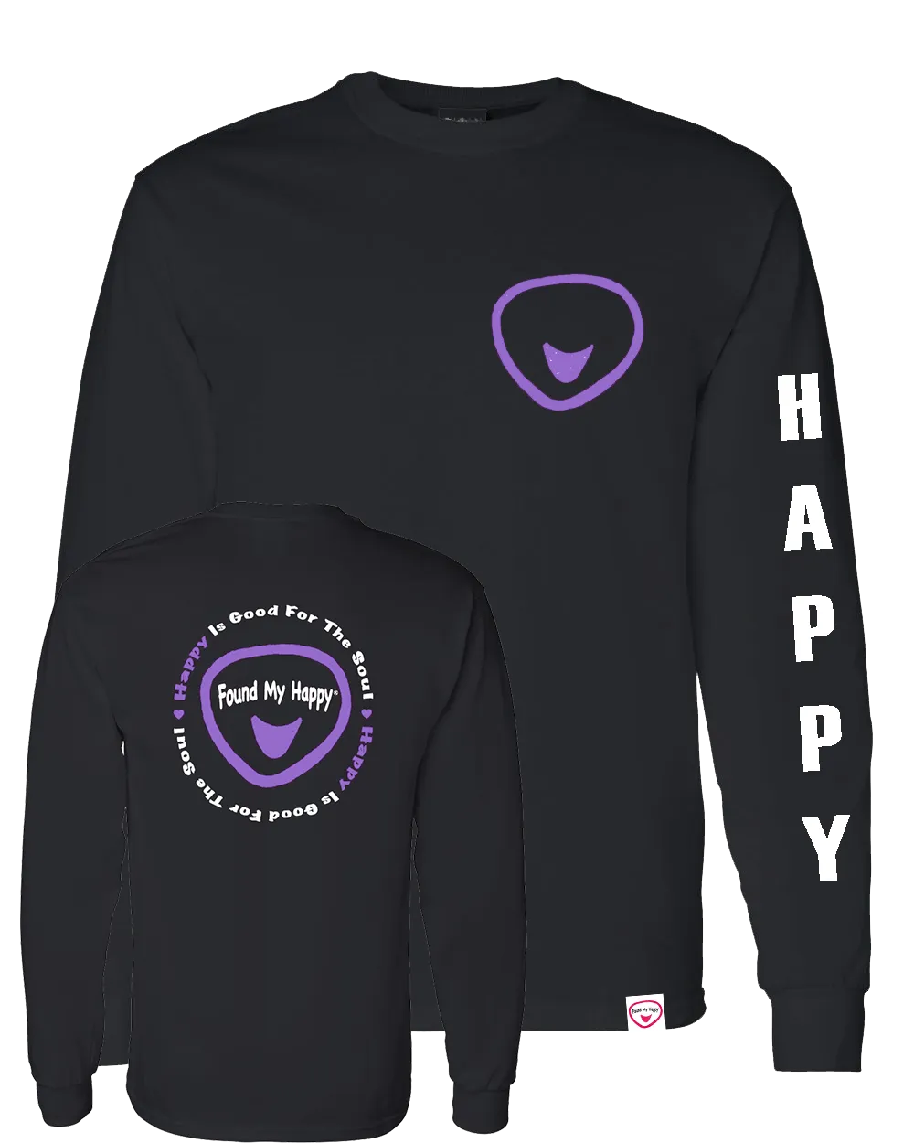 Happy Soul Long Sleeve front/back/sleeve Printed