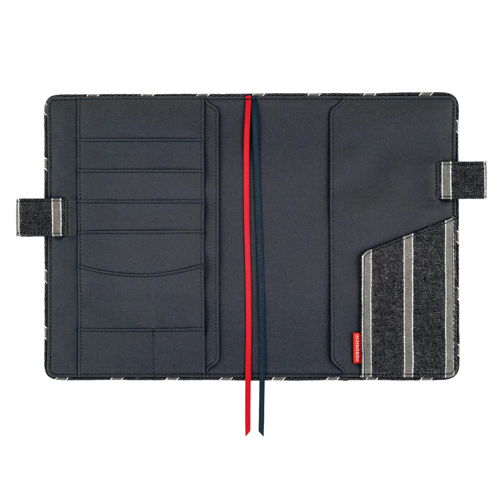 Hobonichi Techo Cover Cousin A5 -  Lined Fabric: Twill (Navy x Gray)