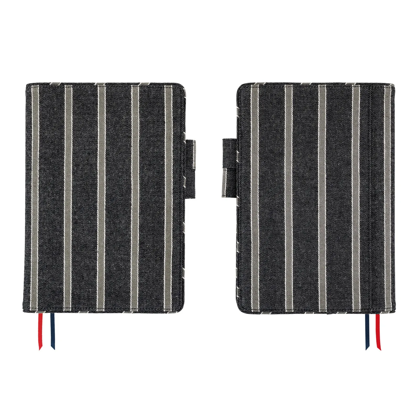Hobonichi Techo Cover Cousin A5 -  Lined Fabric: Twill (Navy x Gray)