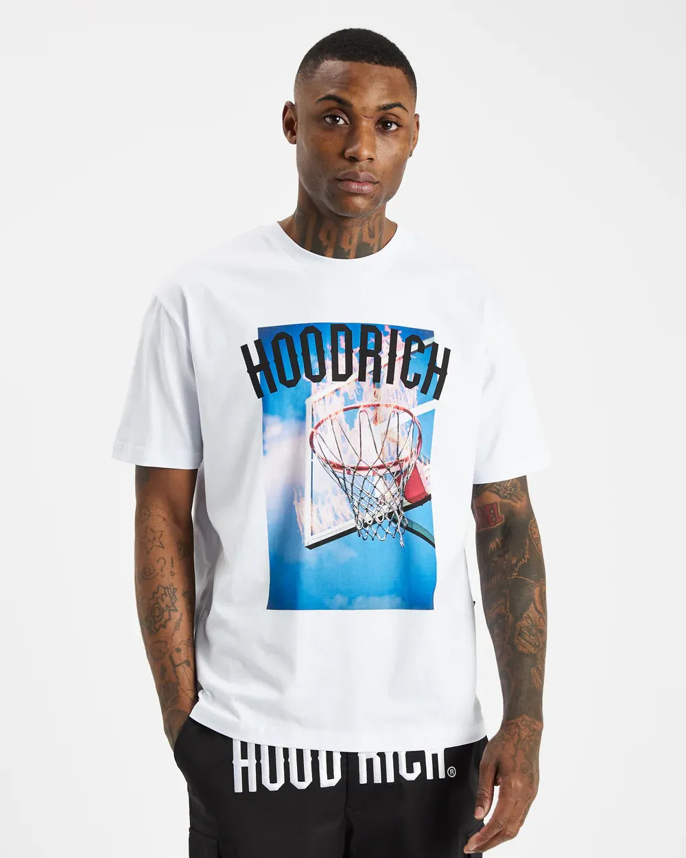 Hoodrich OG Basketball Graphic Tee - Classic White