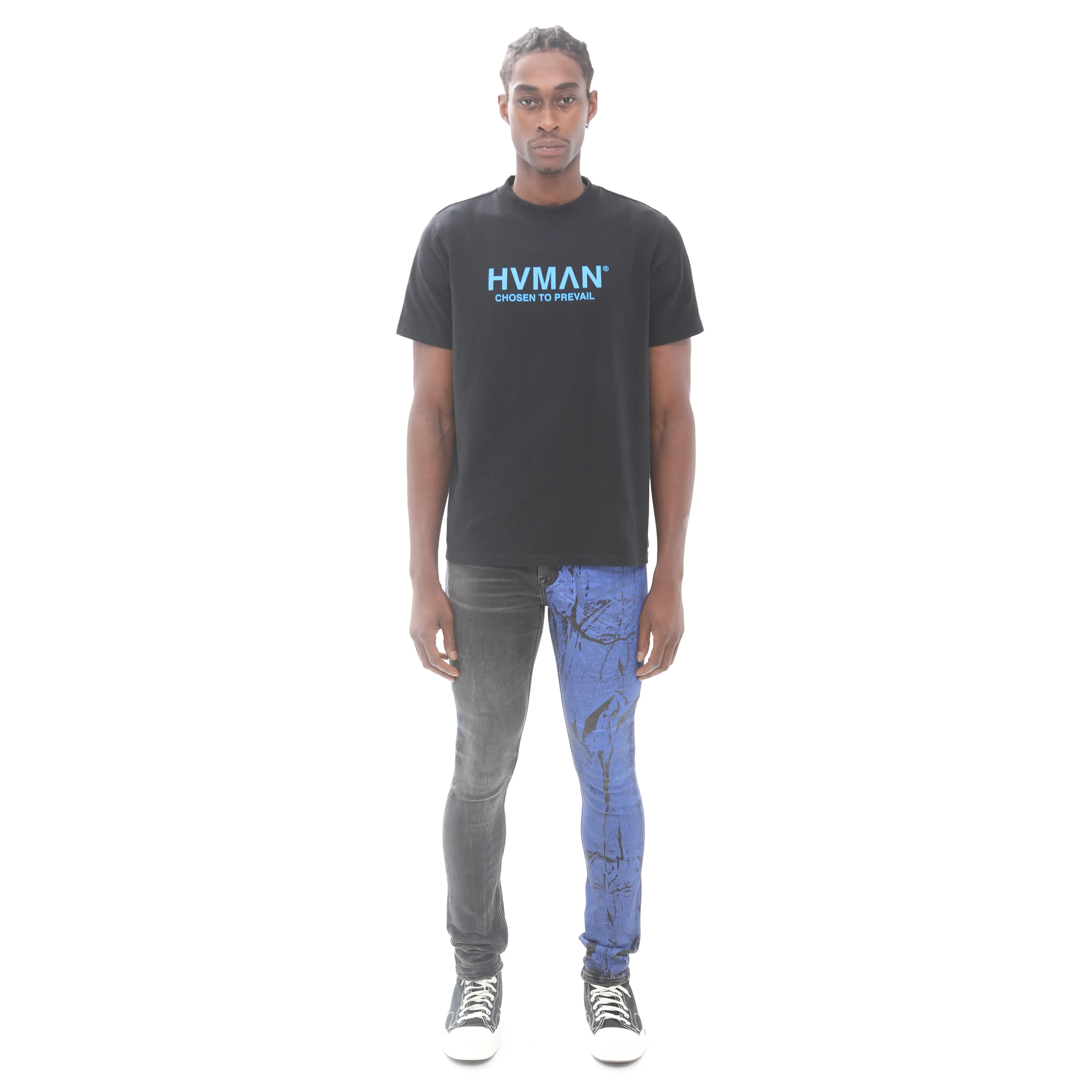 HVMAN BASIC LOGO TEE IN BLACK