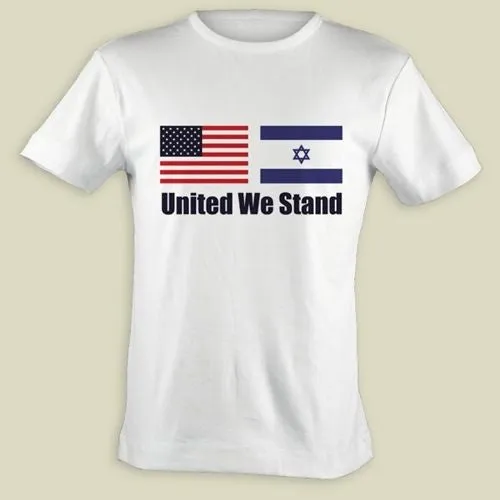 Israel USA United We Stand T shirt