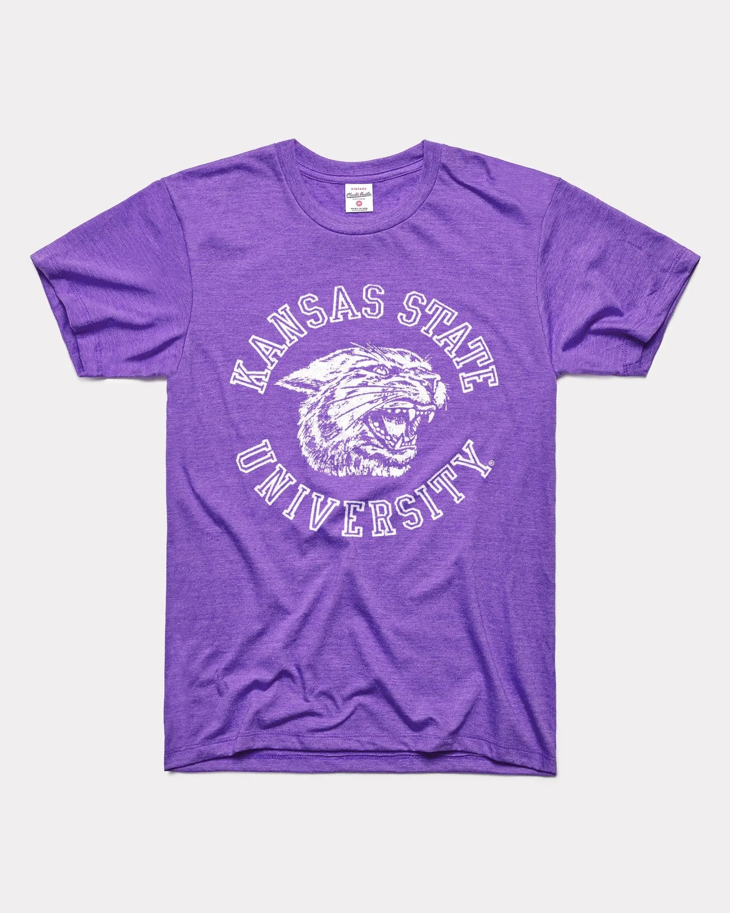 K-State Retro Wildcat Vintage Purple T-Shirt