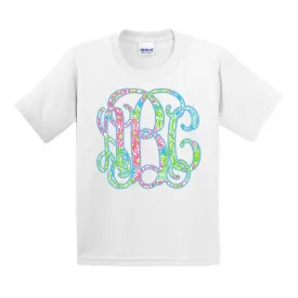Kids Monogrammed Lilly Big Print T-Shirt