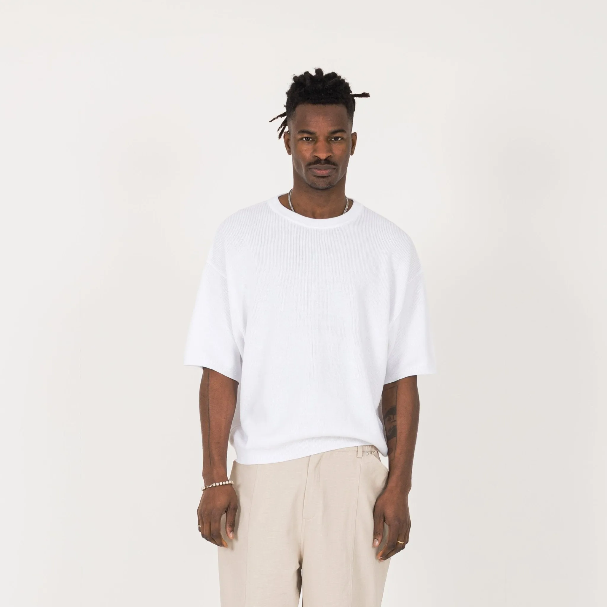 Knit T-Shirt - White