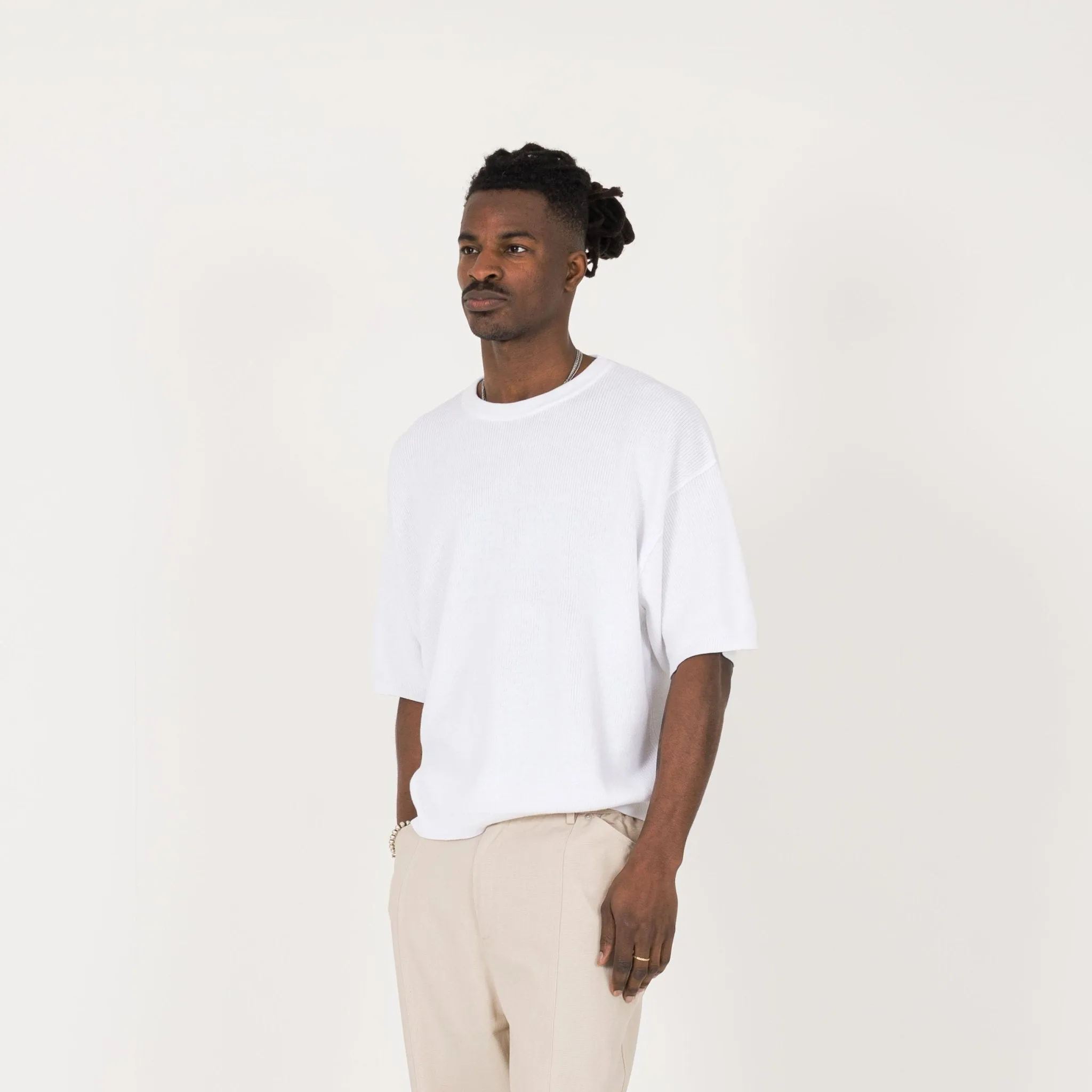 Knit T-Shirt - White