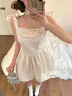 [Leonie] Polka Dot Doll Mini Dress
