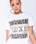 Leopard Luxe Print Short Sleeve T Shirt