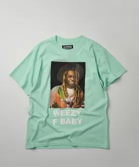 Lil Wayne Weezy F Baby Photo Short Sleeve Tee - Light Blue
