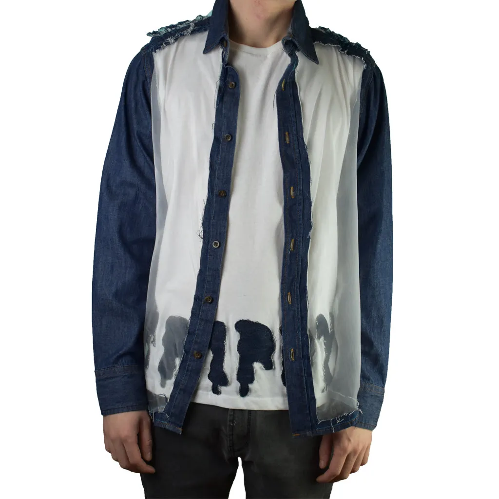 Long Sleeve Trippy Denim Shirt