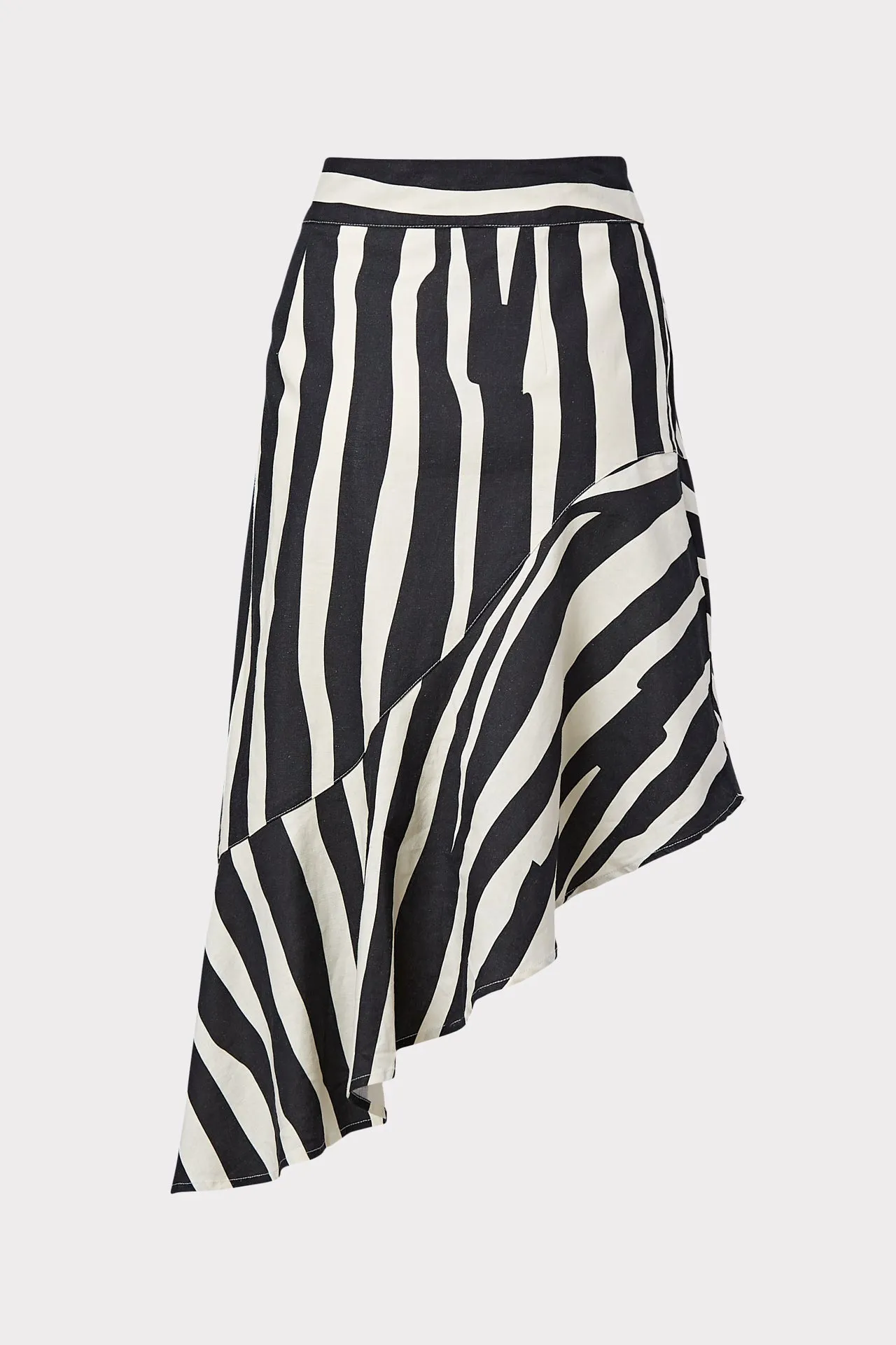 Lucy Abstract Zebra Linen Skirt