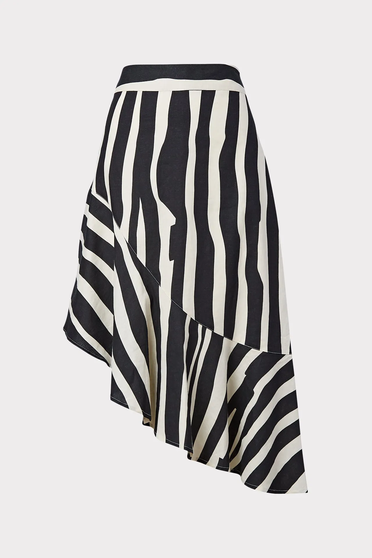Lucy Abstract Zebra Linen Skirt