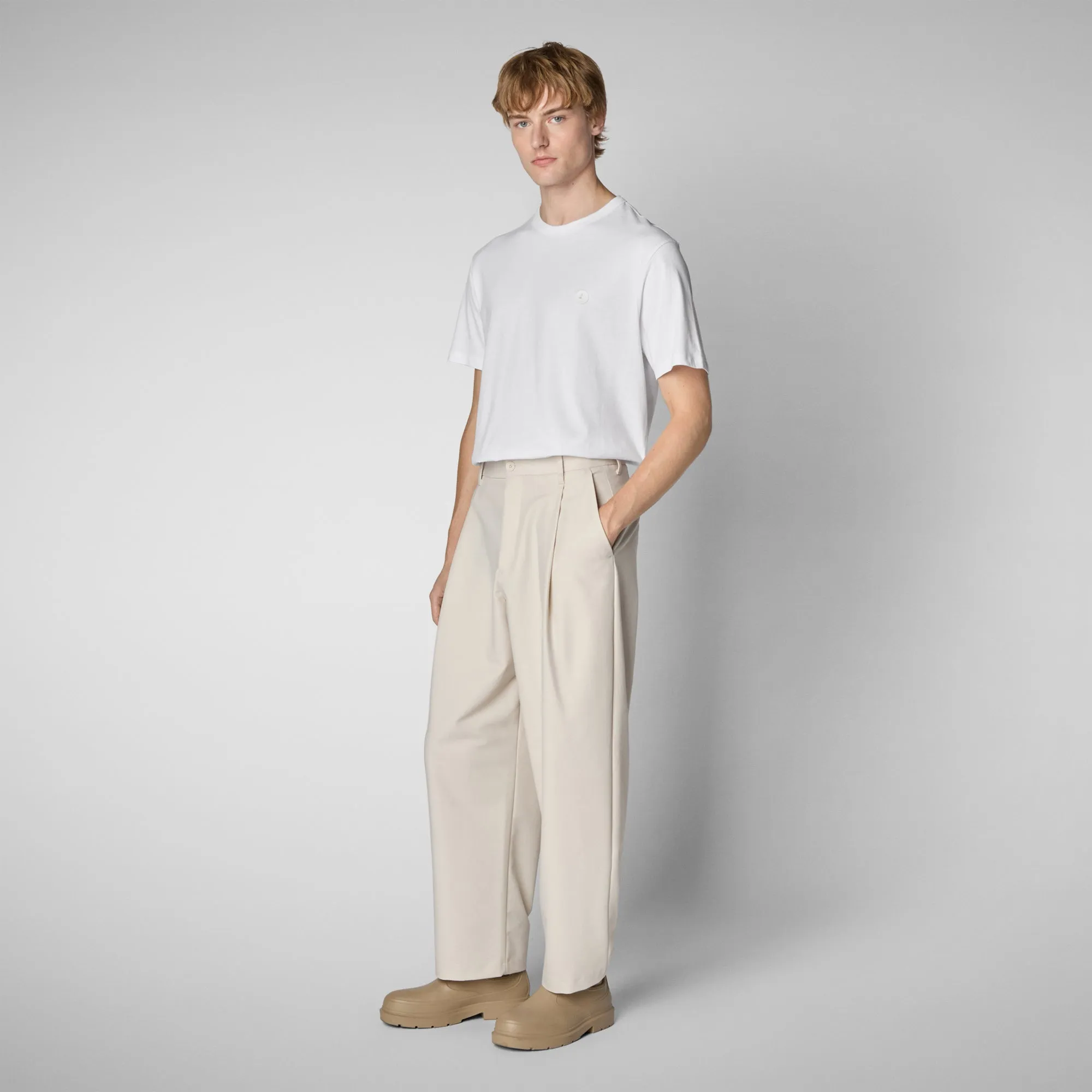 Man's t-shirt Bram in off white