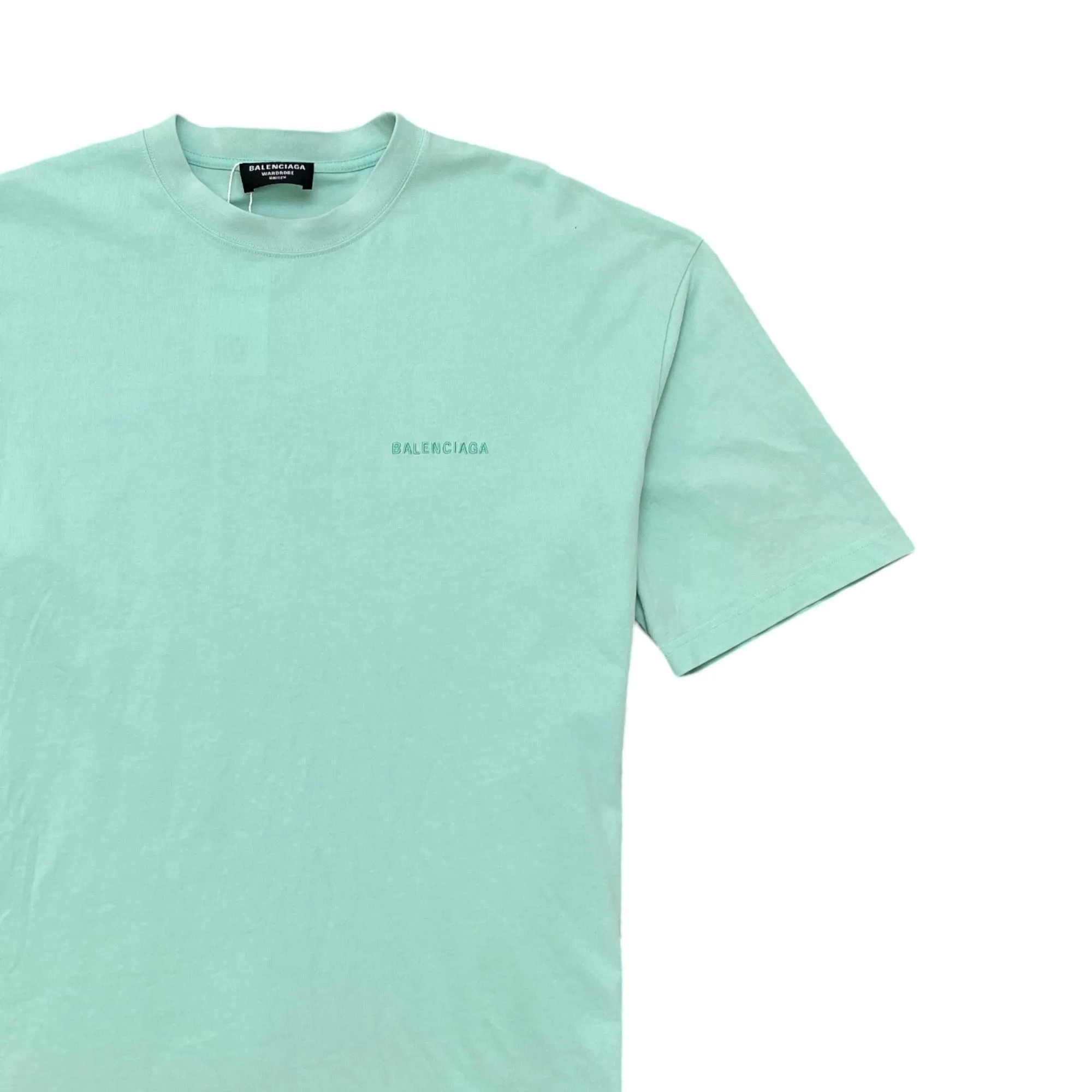 Men's Embroidered Logo T-Shirt Green Size L
