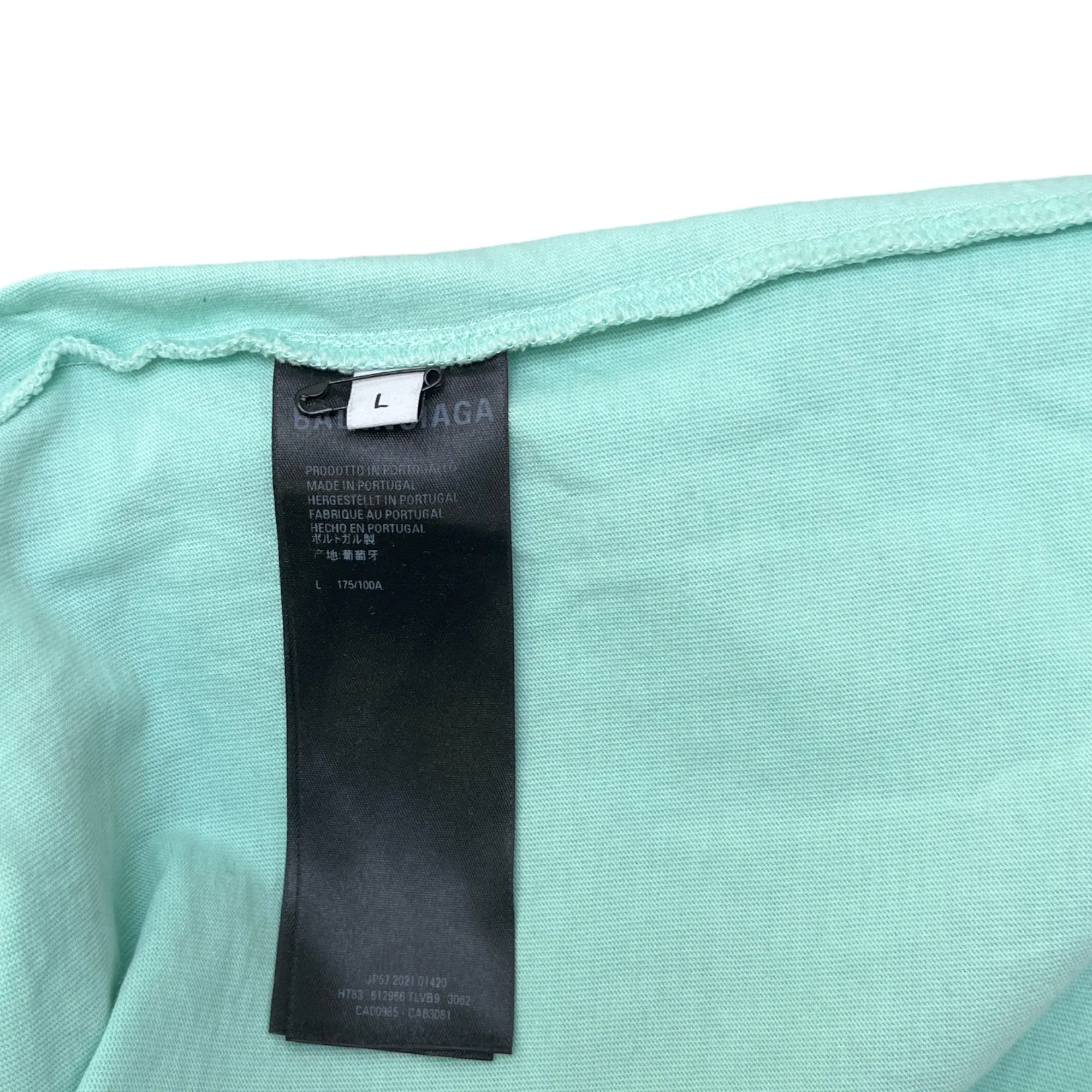 Men's Embroidered Logo T-Shirt Green Size L