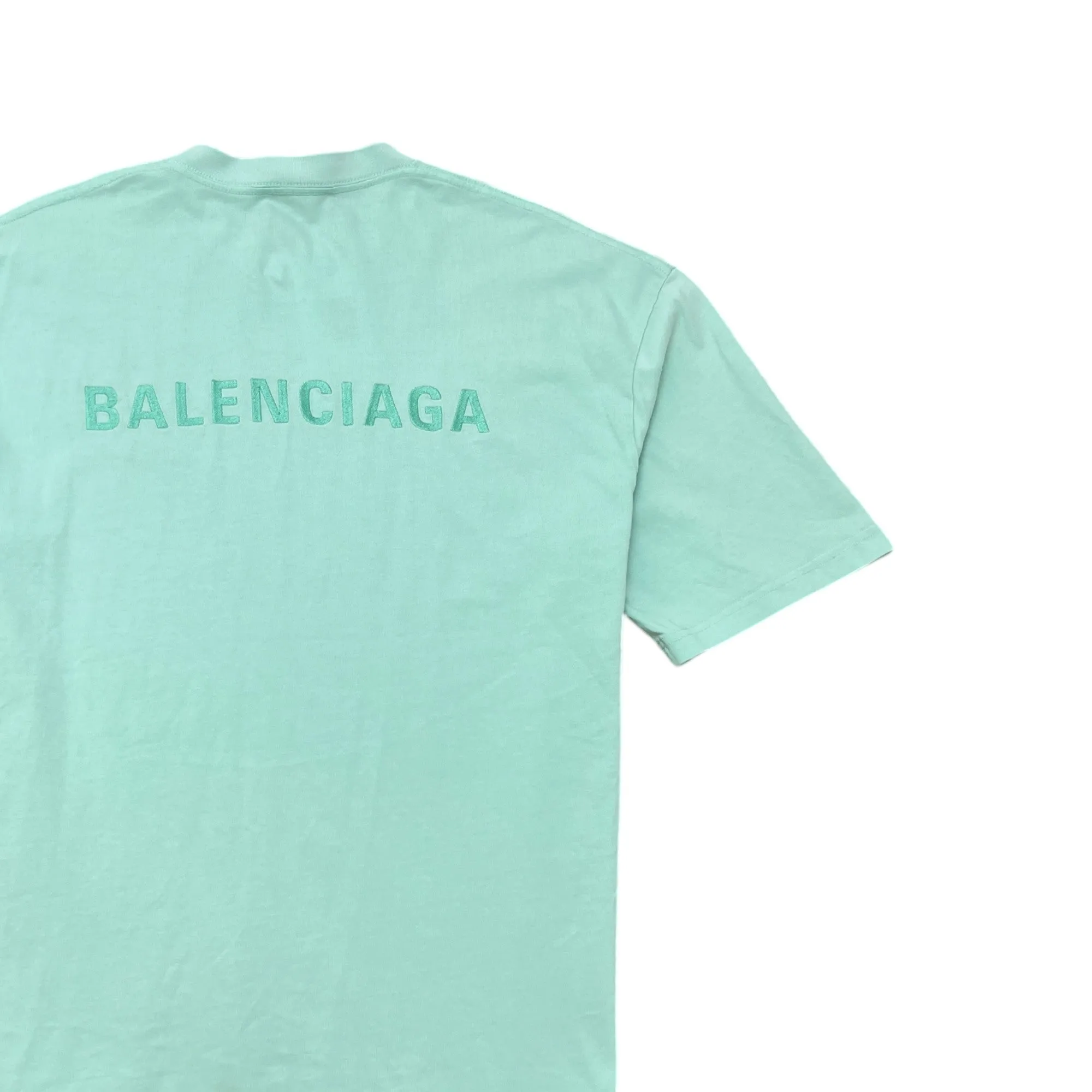 Men's Embroidered Logo T-Shirt Green Size L