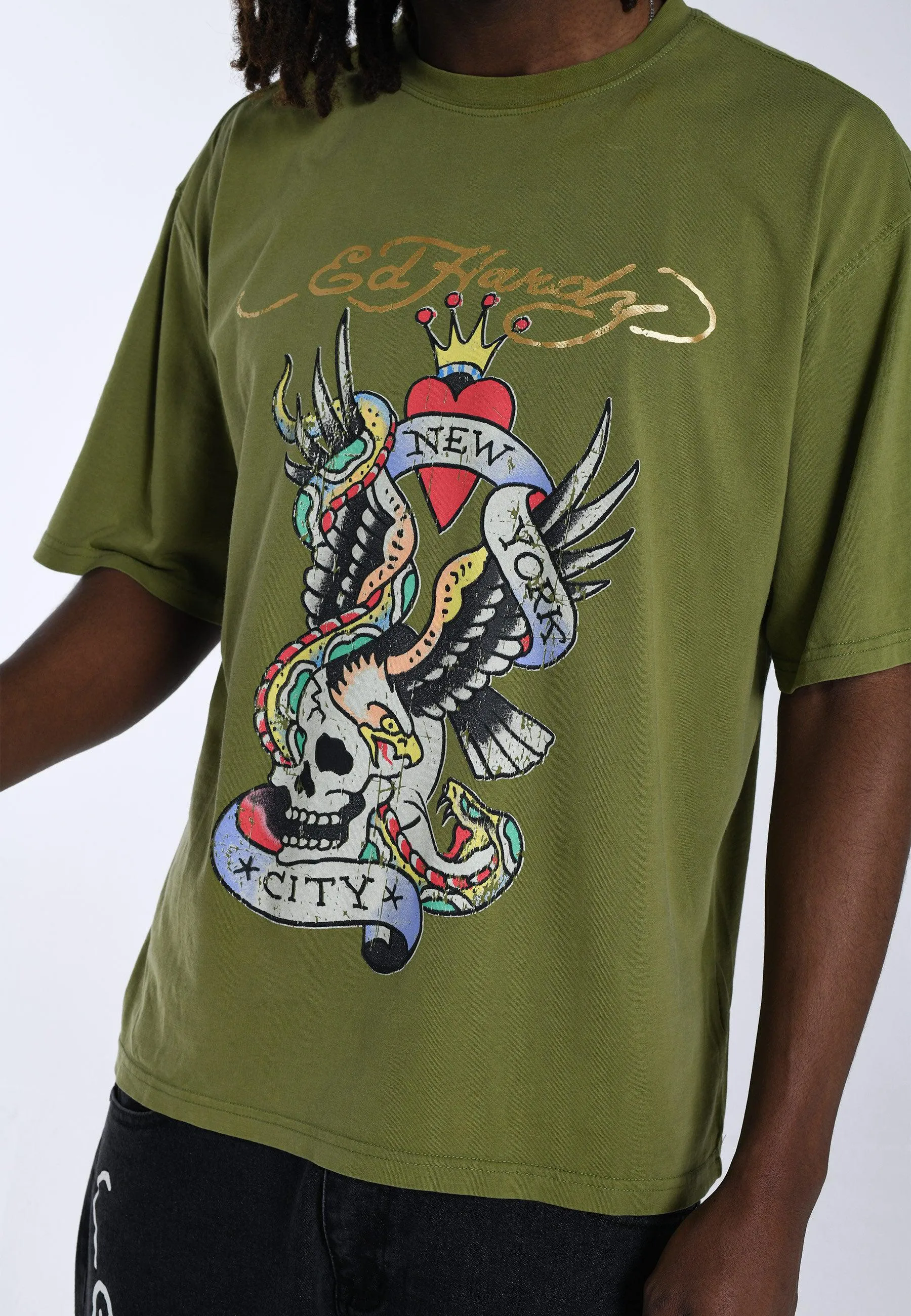 Mens New York City T-Shirt - Khaki