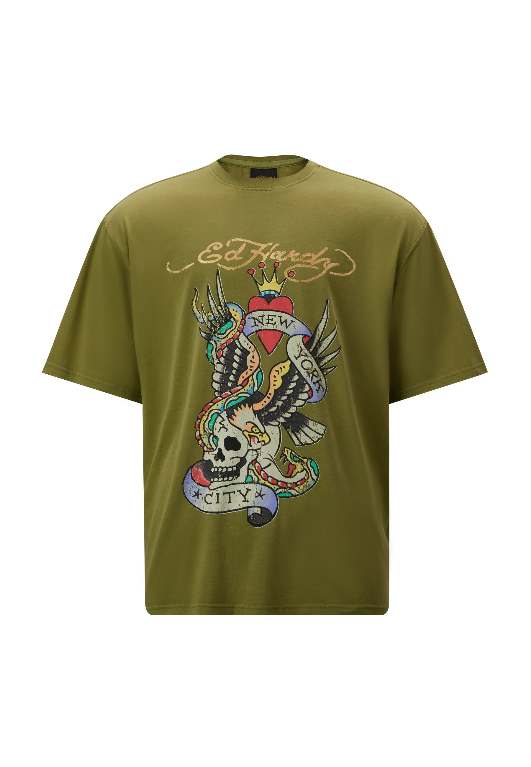 Mens New York City T-Shirt - Khaki