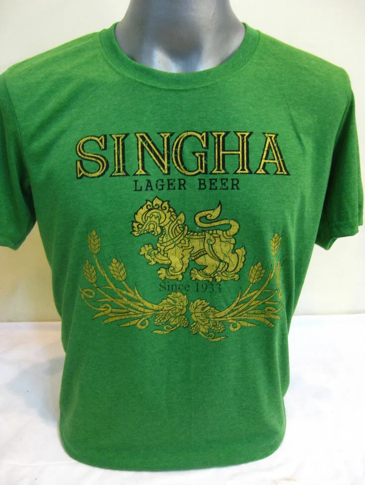 Men's Singha Beer T-Shirt Green