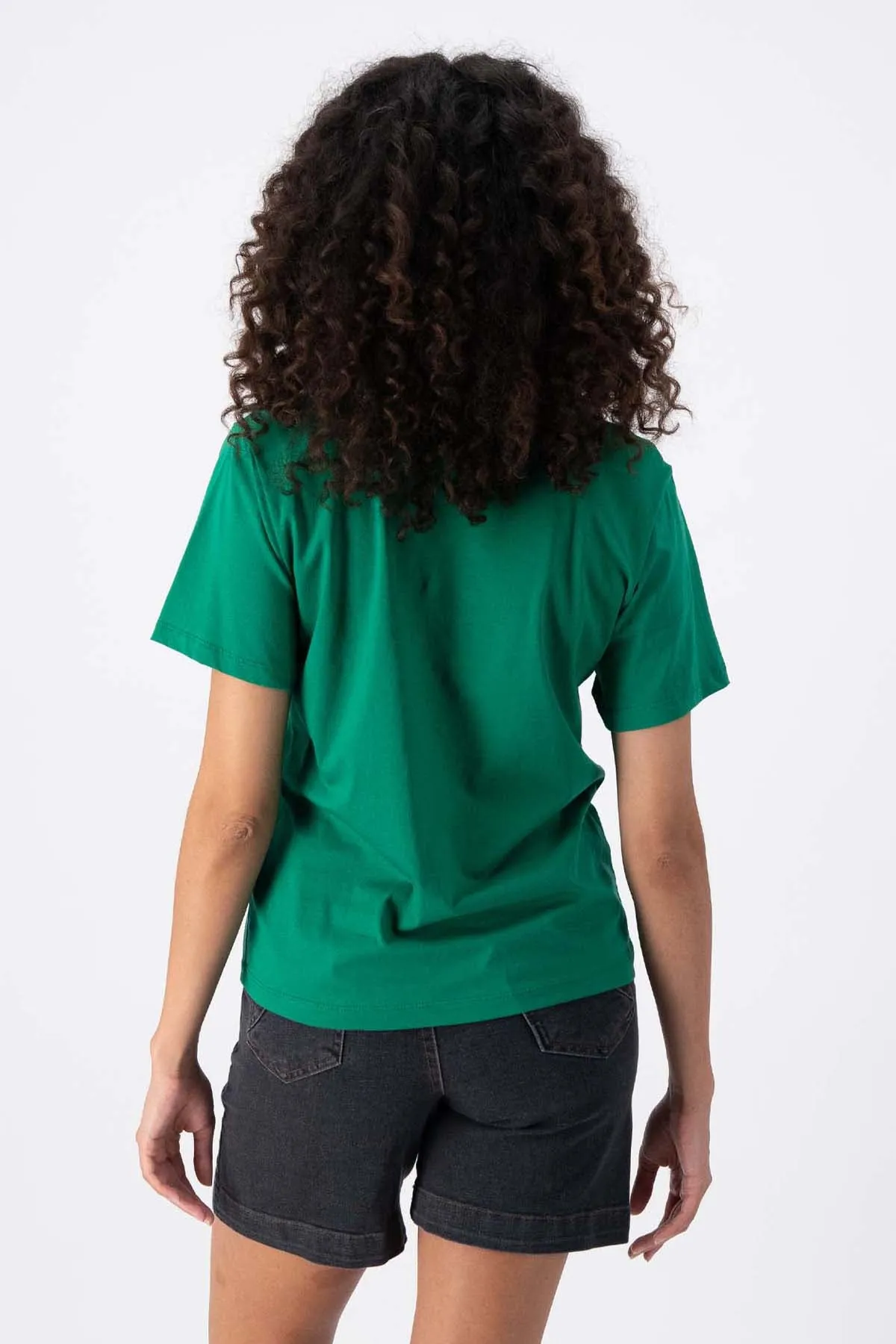 Merci Beaucoup T-Shirt Green in Cotton Jersey