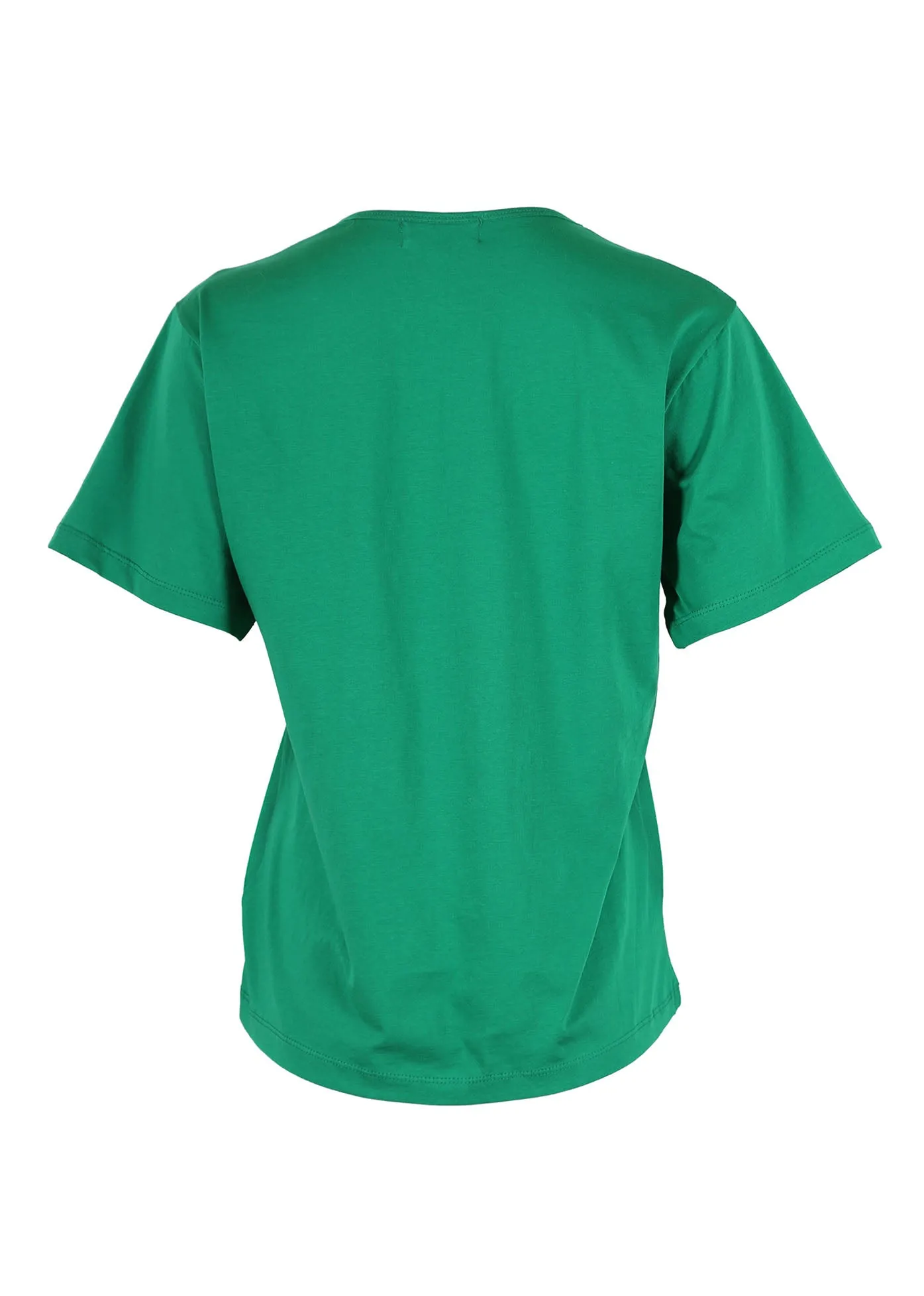 Merci Beaucoup T-Shirt Green in Cotton Jersey