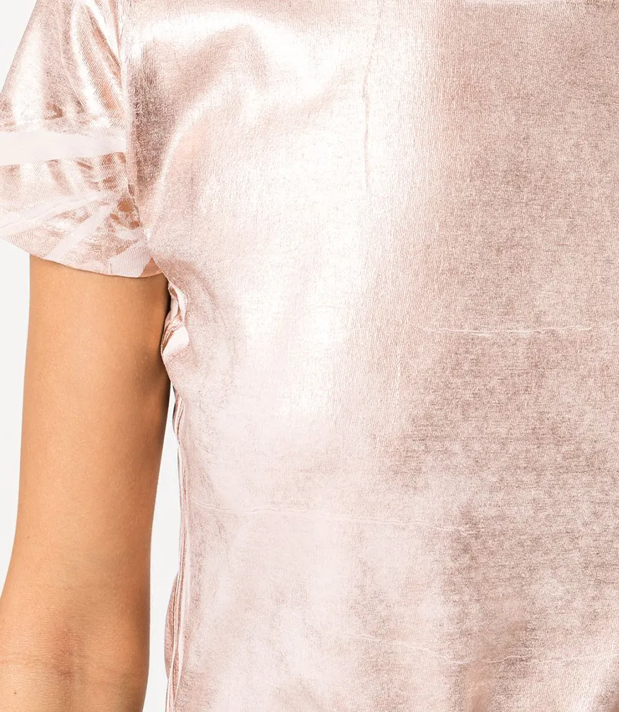 Metallic Coated Cotton T-Shirt