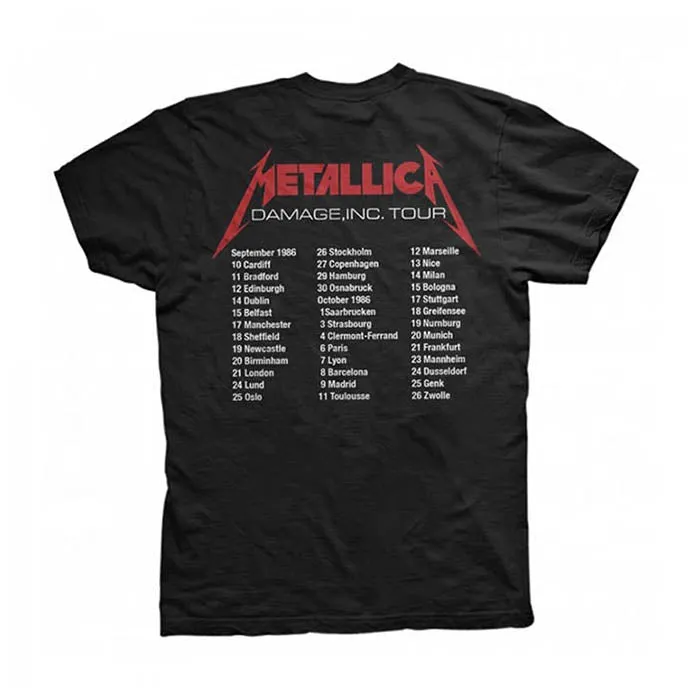 Metallica Master Of Puppets European 1986 Tour T-Shirt